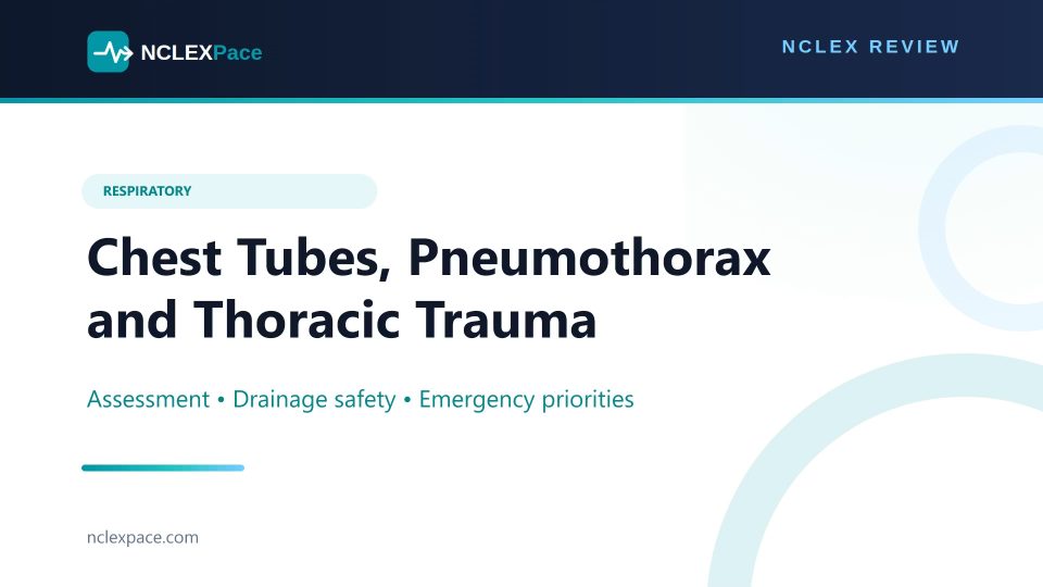 Chest Tubes Pneumothorax and Thoracic Trauma NCLEX Review
