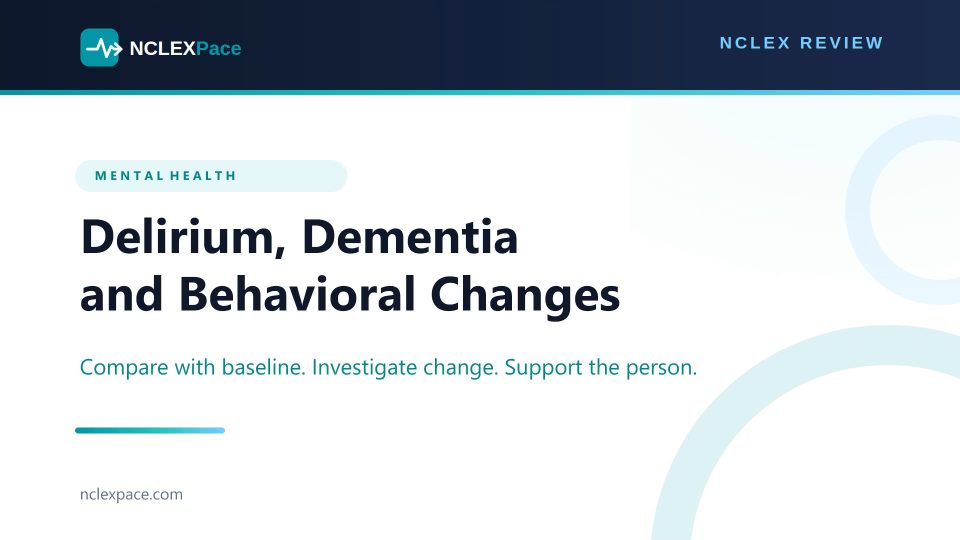 Delirium, Dementia and Behavioral Changes